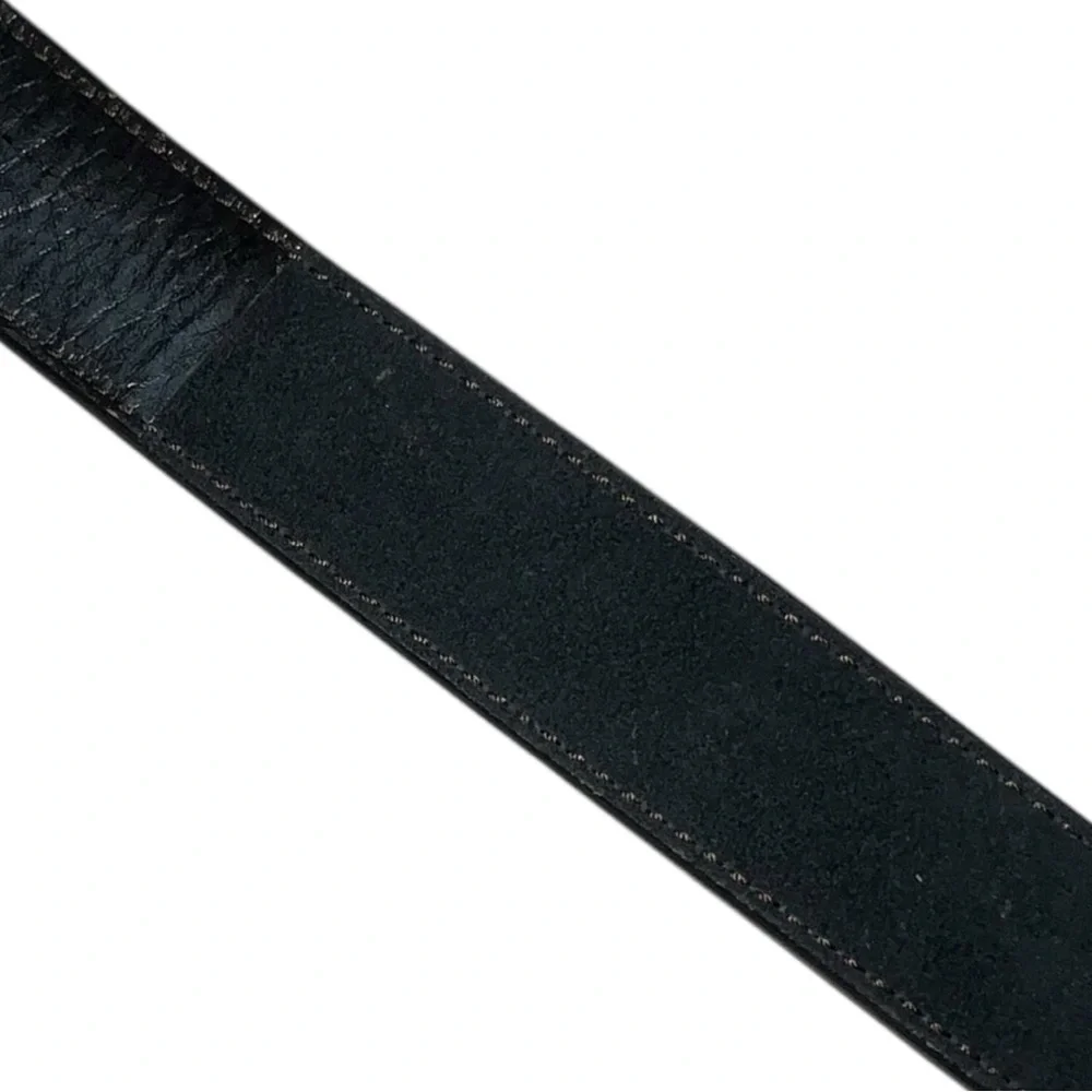 🖤 Leather Island by Bill Lavin‎ Belt w/ Decorative Marble-Style Buckle